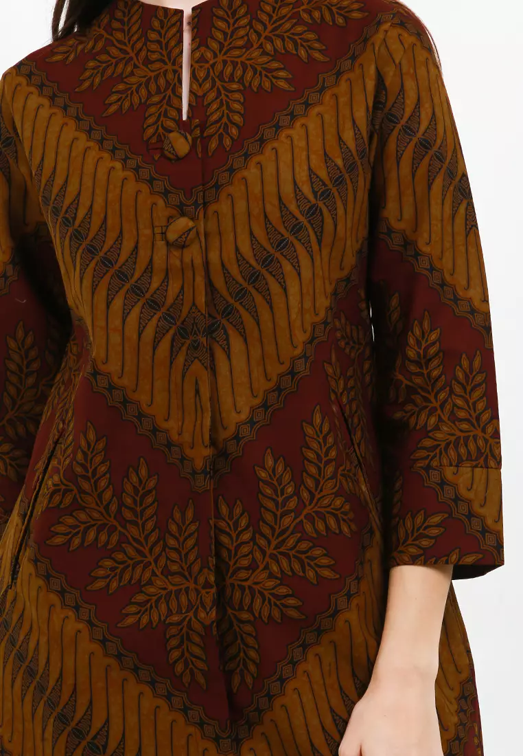 BATIK TALENTA EXCLUSIVE batik wanita blous TENUN MAROON KL