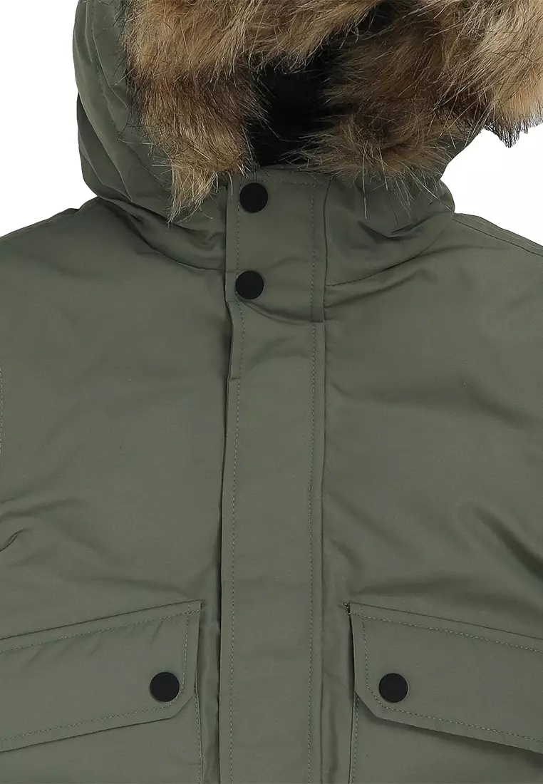 Anorak With Shearling-Effect Hood