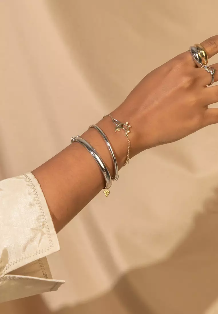 Buy Wanderlust Co Classic 925 Sterling Silver Bangle 2024 Online