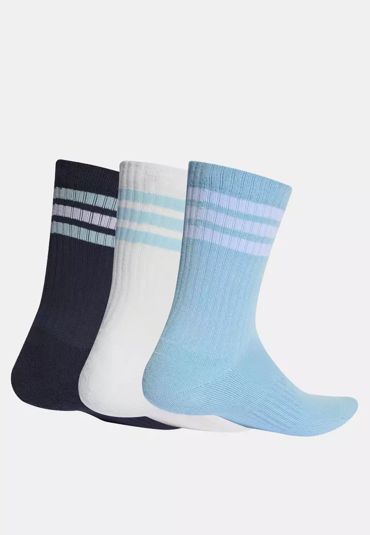 3-Stripes 緩震運動Crew Sock 3對裝