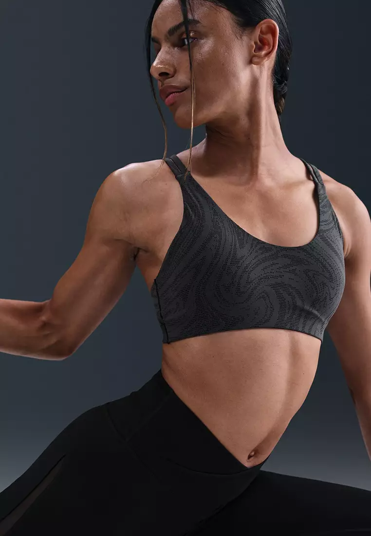 Zenvy Light-Support Padded Printed Sports Bra