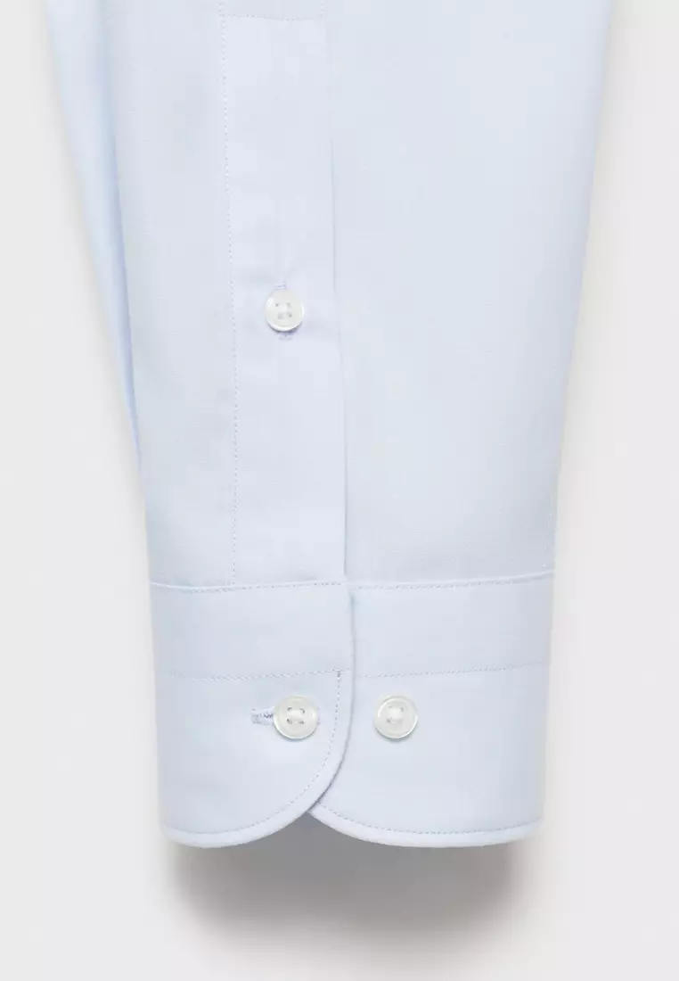 Slim-Fit Cotton Poplin Suit Shirt