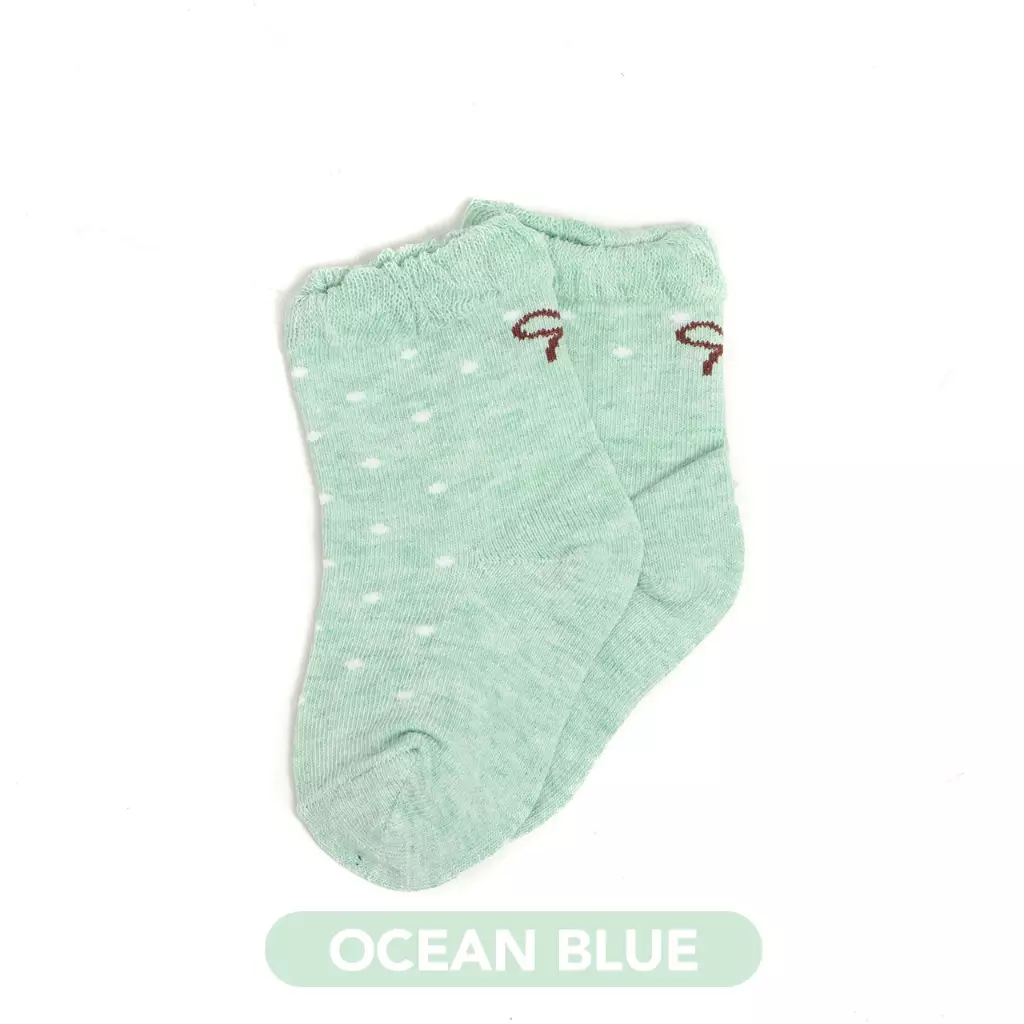Mooi Dots Socks Kaos Kaki Anak - Ocean Blue