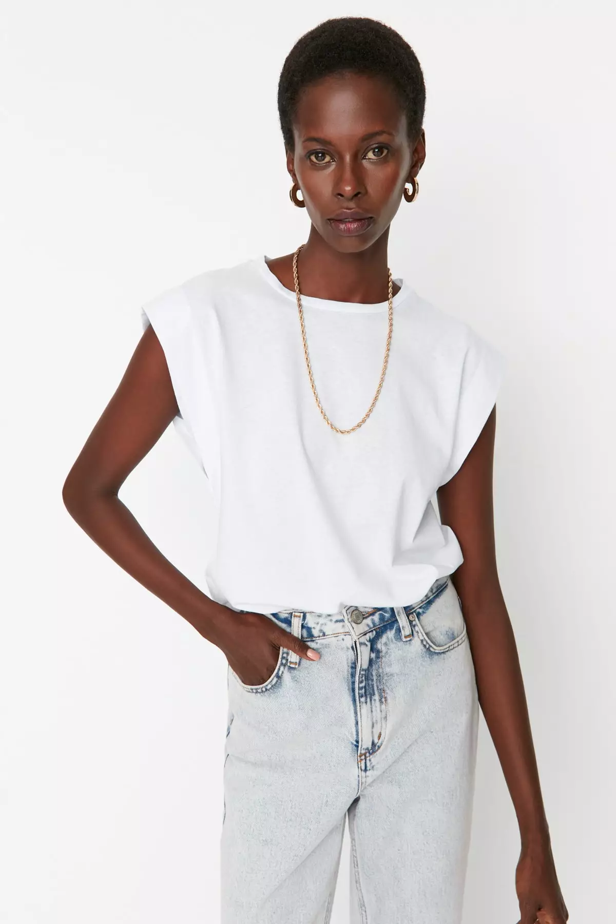 Wide Shoulder Muscle Tank Top