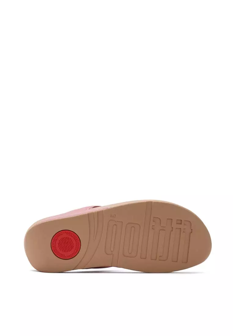 FitFlop LULU Leather Toe-Post Sandals - Rust Rose (I88-D62)