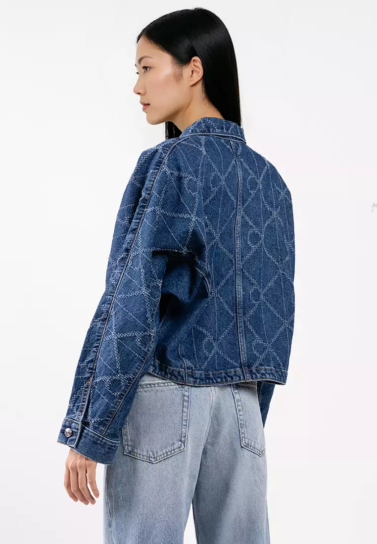 Allover Logo Denim Jacket - Calvin Klein Jeans