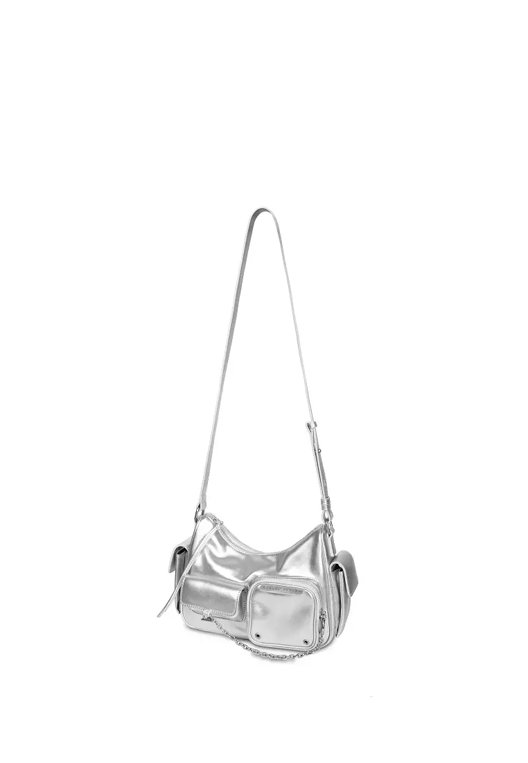 Buy Samuel Ashley Avril Leather Crossbody Bag - Silver 2026 Online