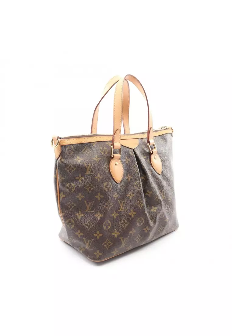 Pre-Loved Louis Vuitton Palermo PM monogram Handbag PVC leather Brown 2WAY