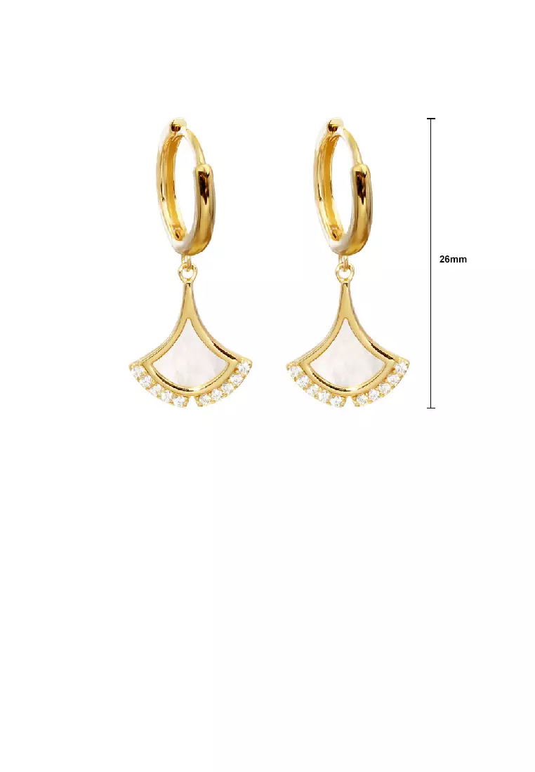 Buy Glamorousky 925 Sterling Silver Plated Gold Simple Cute Skirt