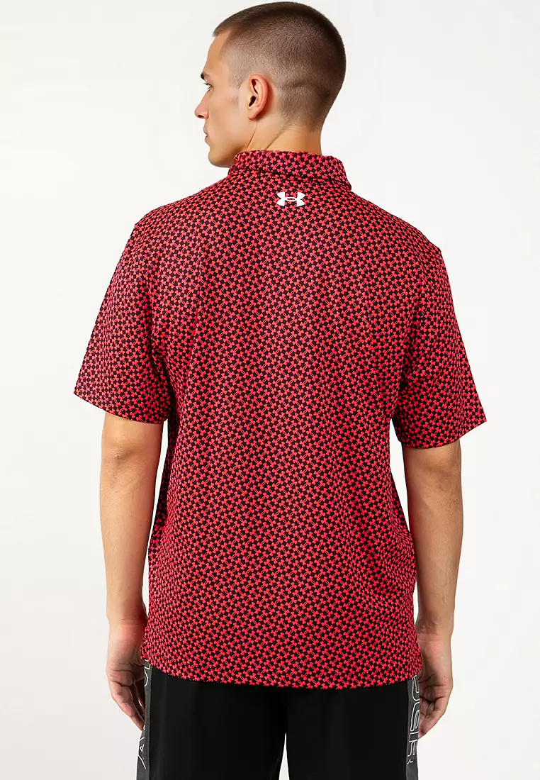 Men's Tee To Green Printed Polo Shirt