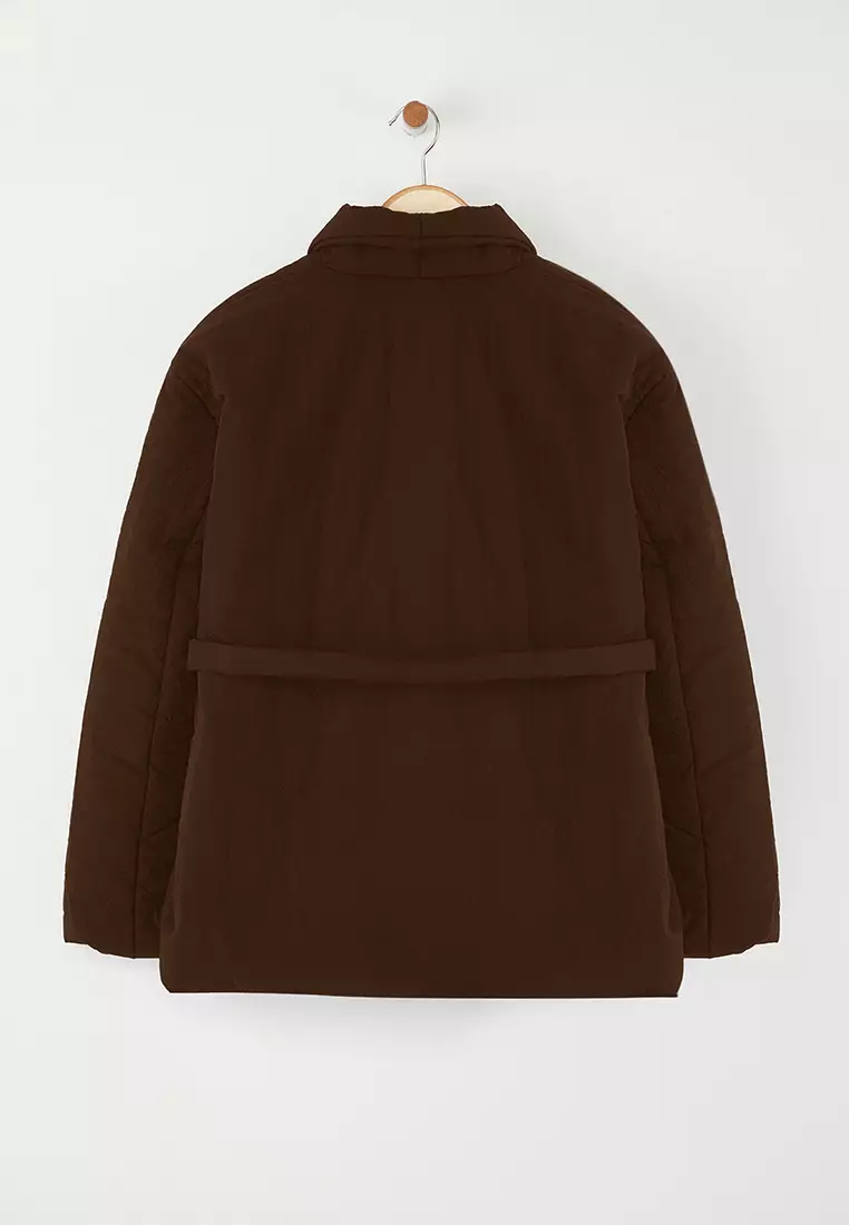 Tie Detail Wrapped Coat