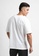 FOREST white Forest Premium Cotton Linen Hand Feel Loose Fit Boxy Cut Crew Neck Tee T Shirt Men - 621217-02White 460BAAA751216AGS_3