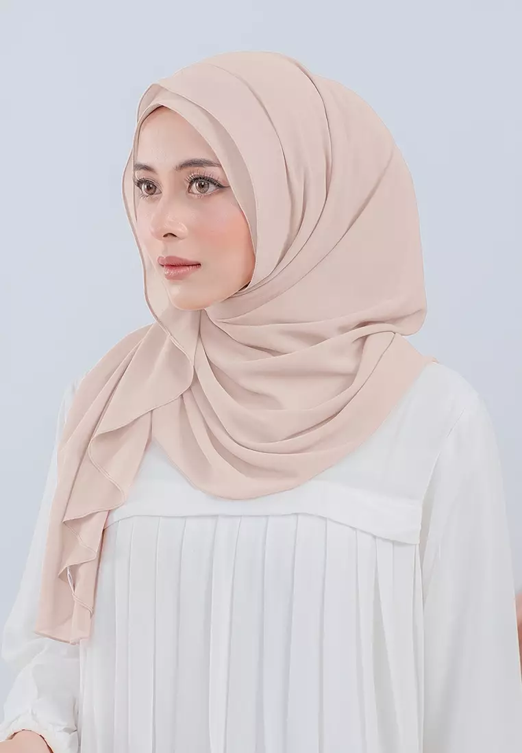 HIJAB INSTAN LUBNA - PEACH CREAM