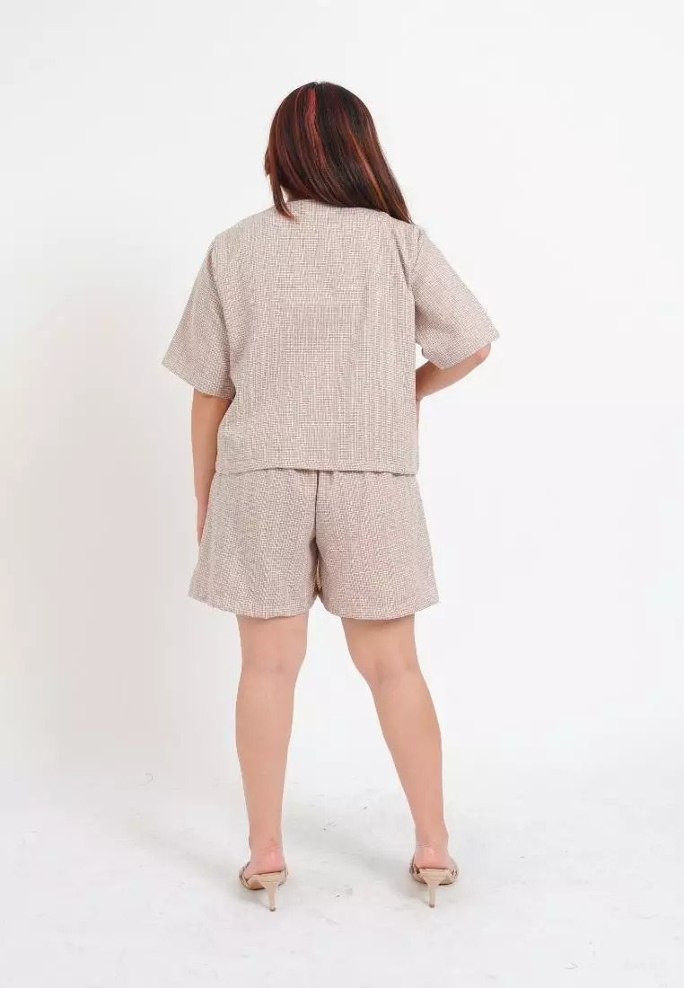 Plus Size Set Blazer Hye Ri Cream