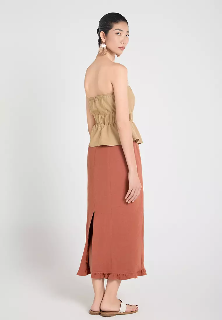 Linen Bustier Top