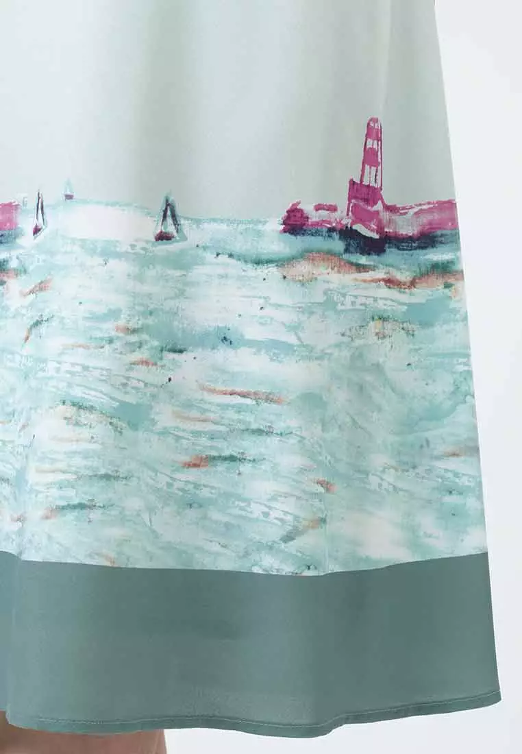 Marina Landscape A-Line Dress