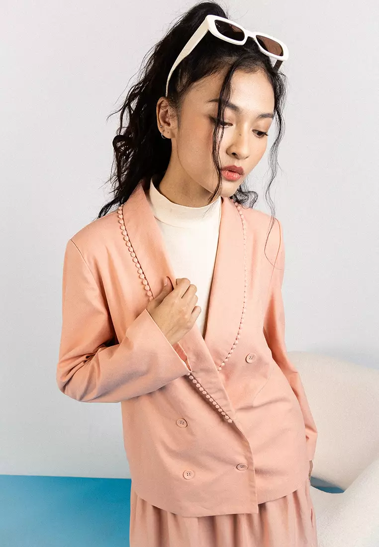 Buy Lubna Double Breasted Oversized Blazer Online ZALORA Malaysia