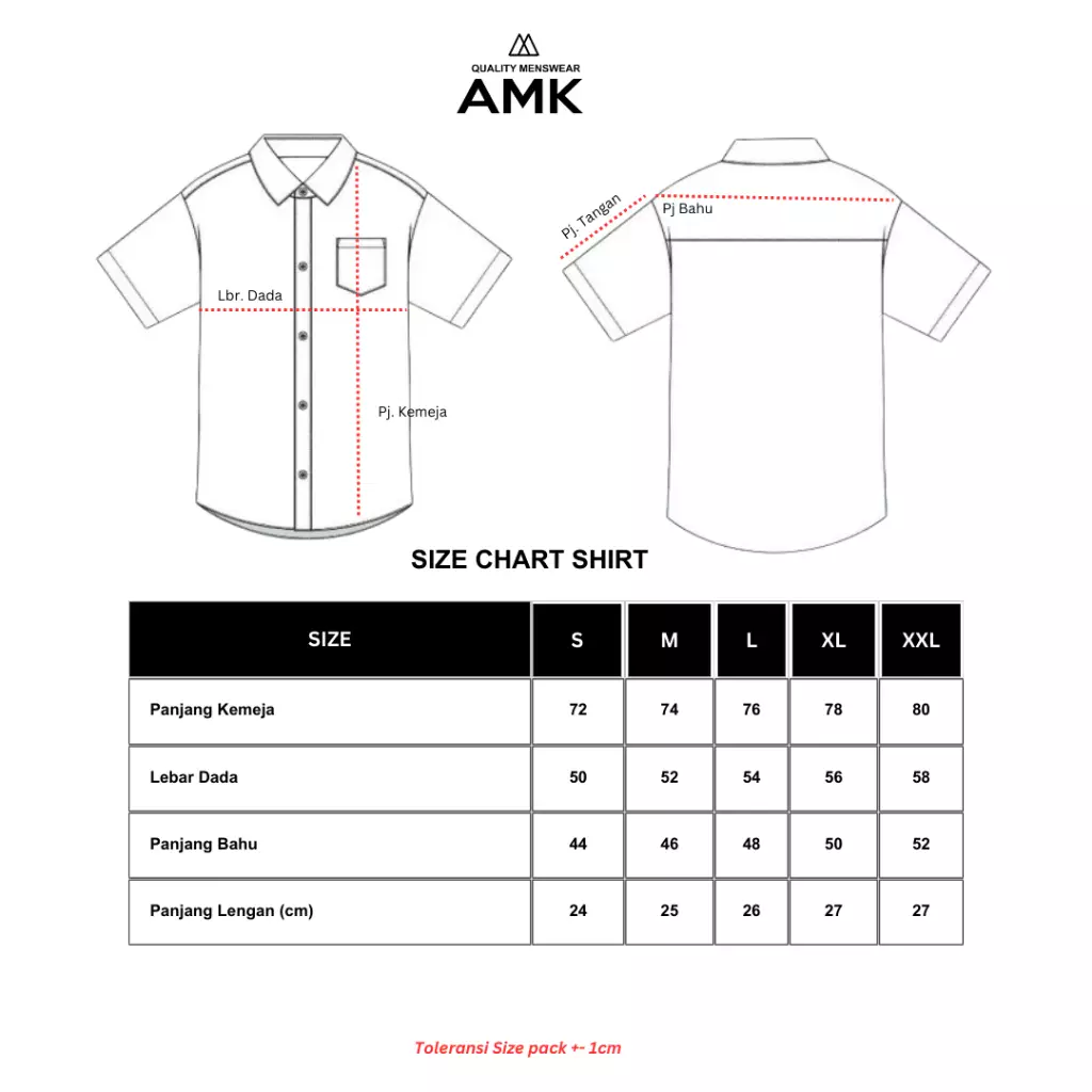 AMK Kemeja Batik Pria Lengan Pendek SHB Sahala S/S Blue