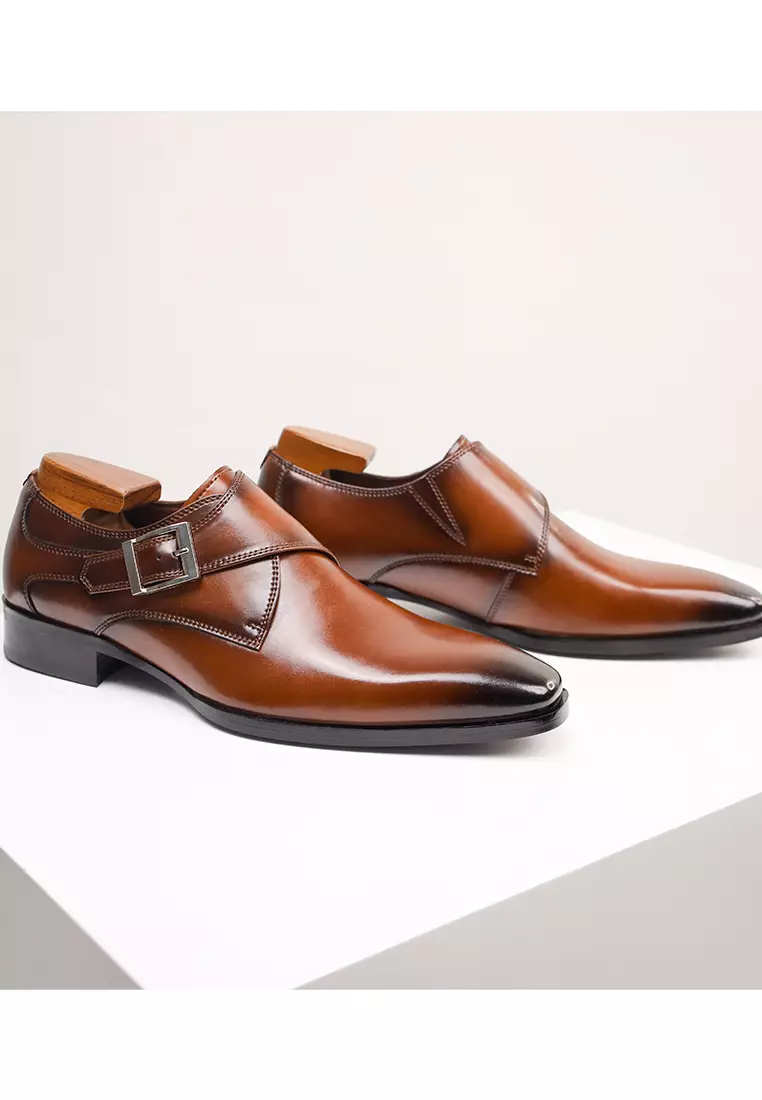 Business Leather Monk Strap Shoes MK5009-3