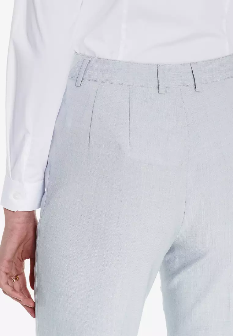 Light Pale Blue Classic Fit Trousers