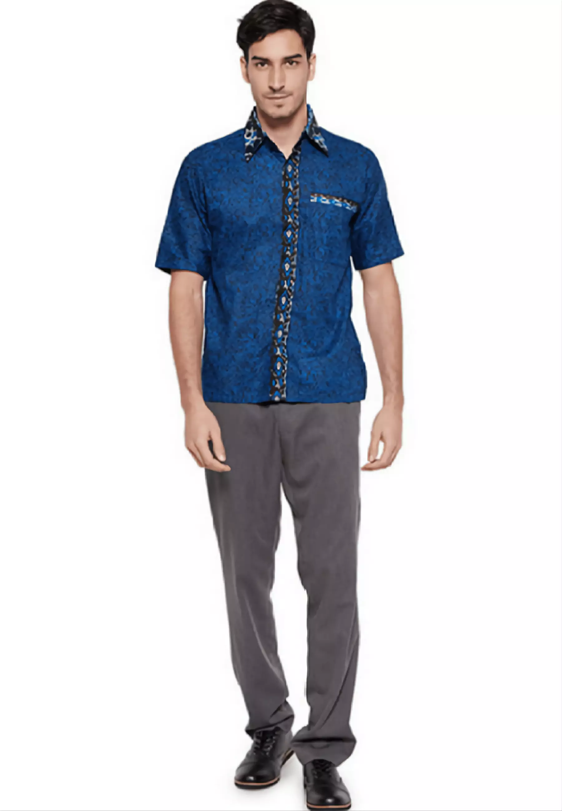 Megomendung Kemeja Batik Exclusive Premium Pria Casual Modern Lengan Pendek