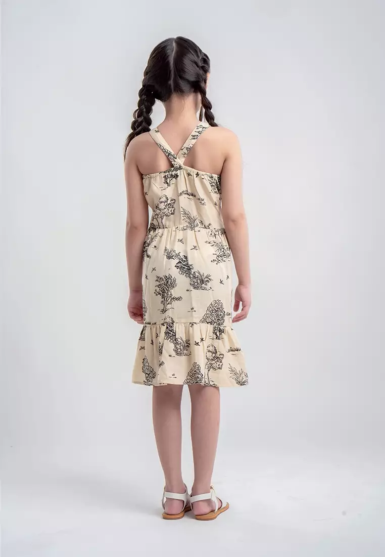 Treehouse Maisie Sleeveless Dress in Seascape print
