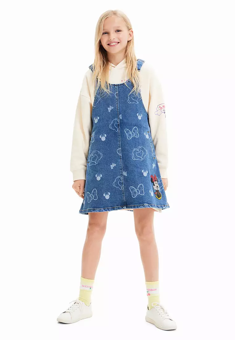 Girls denim pinafore dress sale