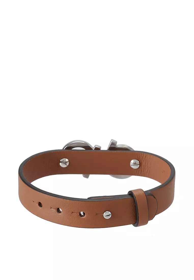 Adjustable leather clearance bracelet