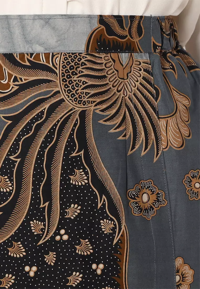 Enzy Batik Rok Batik Ranawijaya - Grey