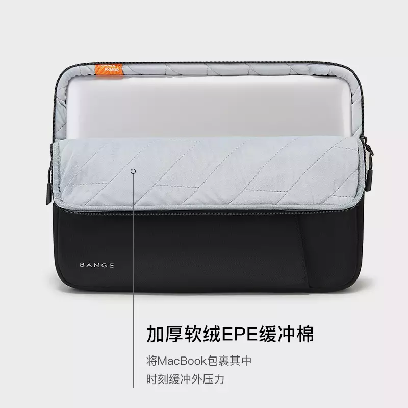 Tas Sarung briefcase Sleeve Laptop MacBook BANGE BG6801 14inch - Black