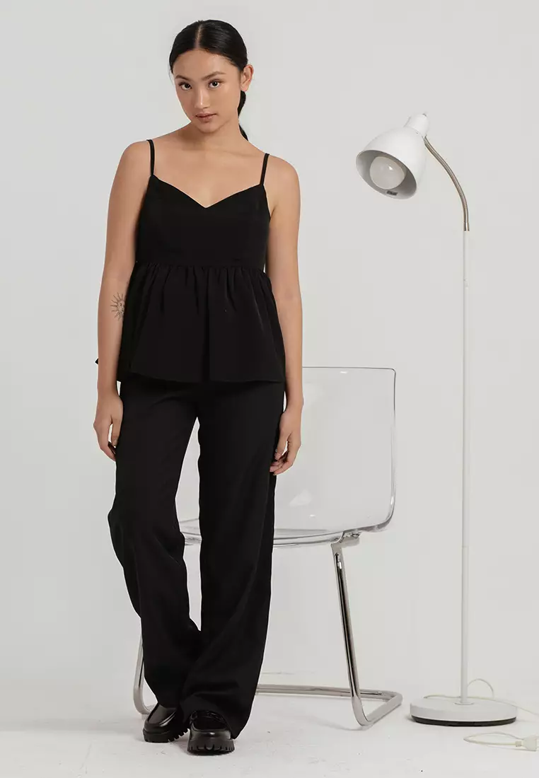 Basic Babydoll Tank in Black