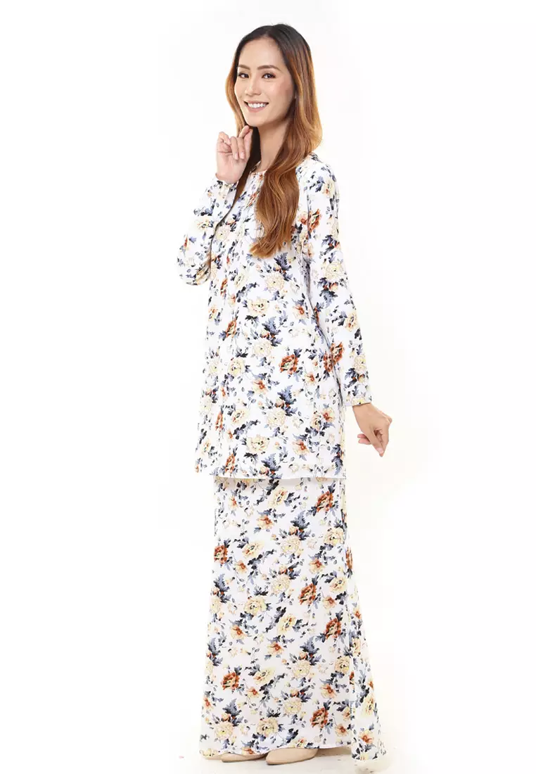Rina Printed Kurung Small Yellow Flower