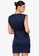 ZALORA WORK navy Padded Shoulder Ruched Dress 84A72AA3BB8CA6GS_2