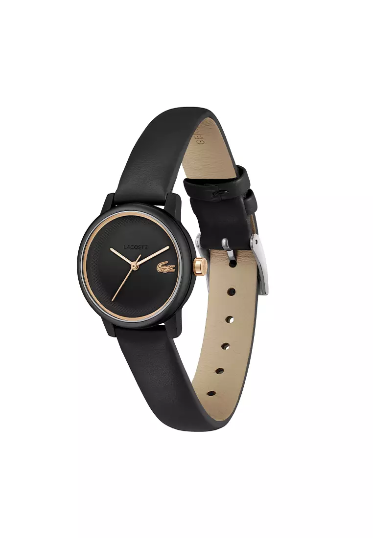 Swift Black Leather Strap Analog Watch LAW-2001436