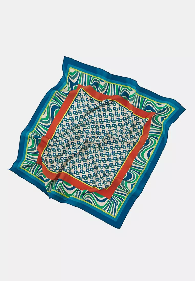 Multicolored Patterned 50*50cm 2-Pack Scarf Accessory