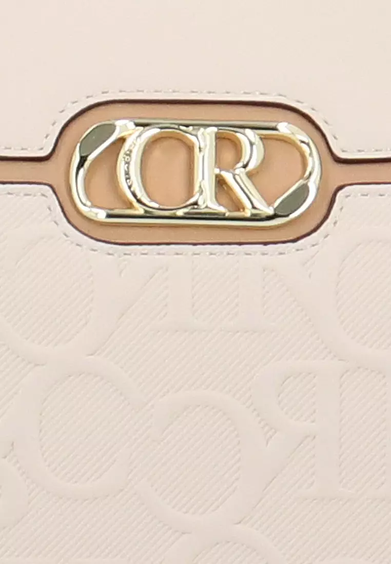 CR Delia Monogram 2-Way Shoulder Bag - Khaki