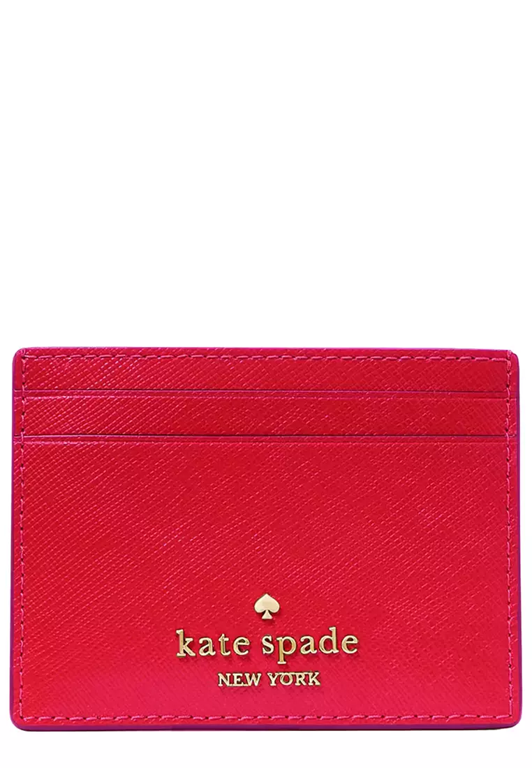 Buy Kate Spade Madison Small Slim Card Holder in Ruby Red KI368