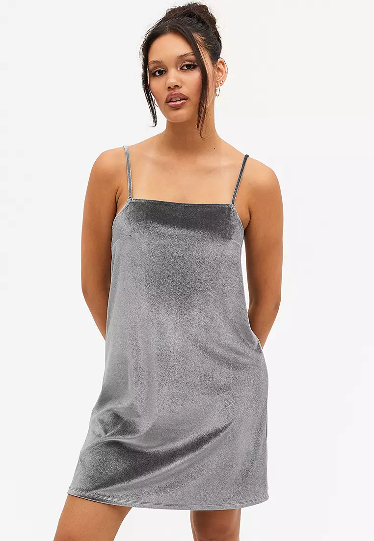 Velvet mini sales slip dress