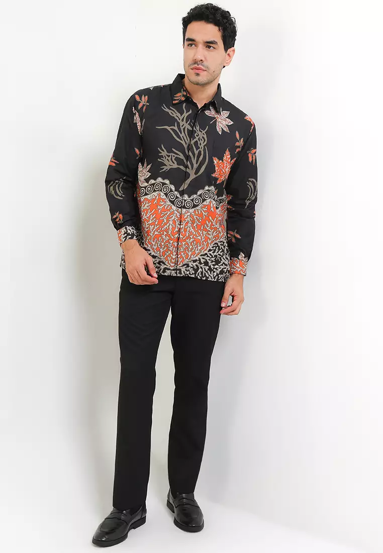 Ranting Kemeja Batik Exclusive Premium Pria Casual Modern Lengan Panjang