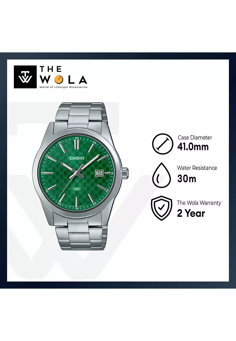 Men's Analog Watch MTP-VD03D-3A1 Silver Stainless Steel Strap