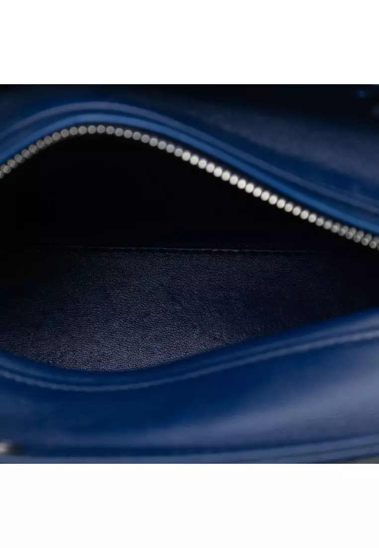 Pre-Loved Dior Medium Ultra Matte Calfskin Cannage Embossed Lady Dior