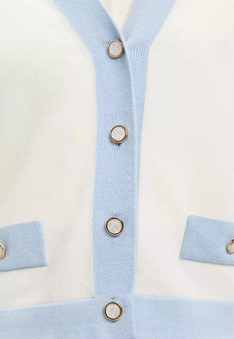 Contrast Trim Cardigan