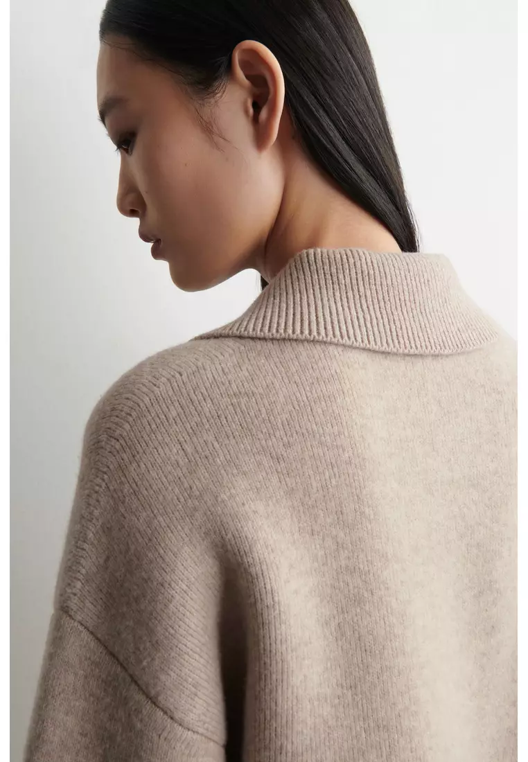 CROPPED KNITTED MERINO WOOL JACKET