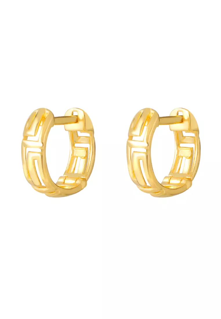TOMEI Hoop Earrings, Yellow Gold 916