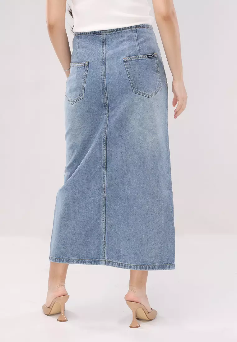 Denim Long Skirt Ladies