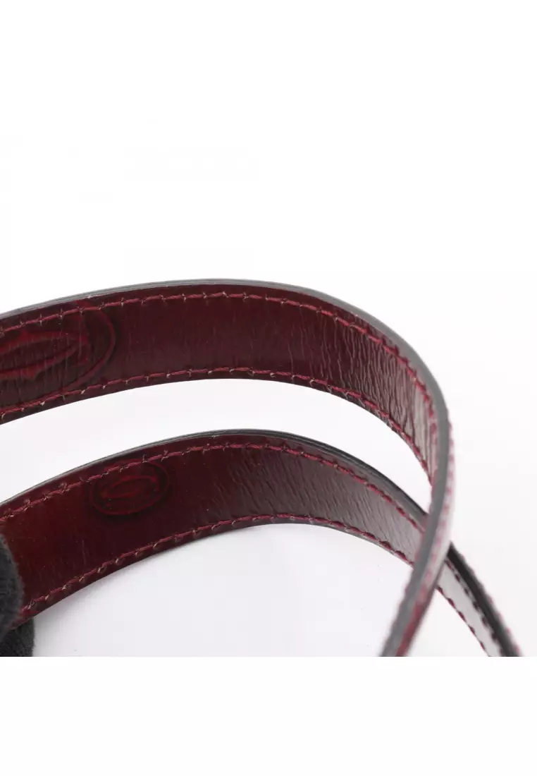 Pre-Loved Cartier happy Birthday Backpack rucksack leather Bordeaux