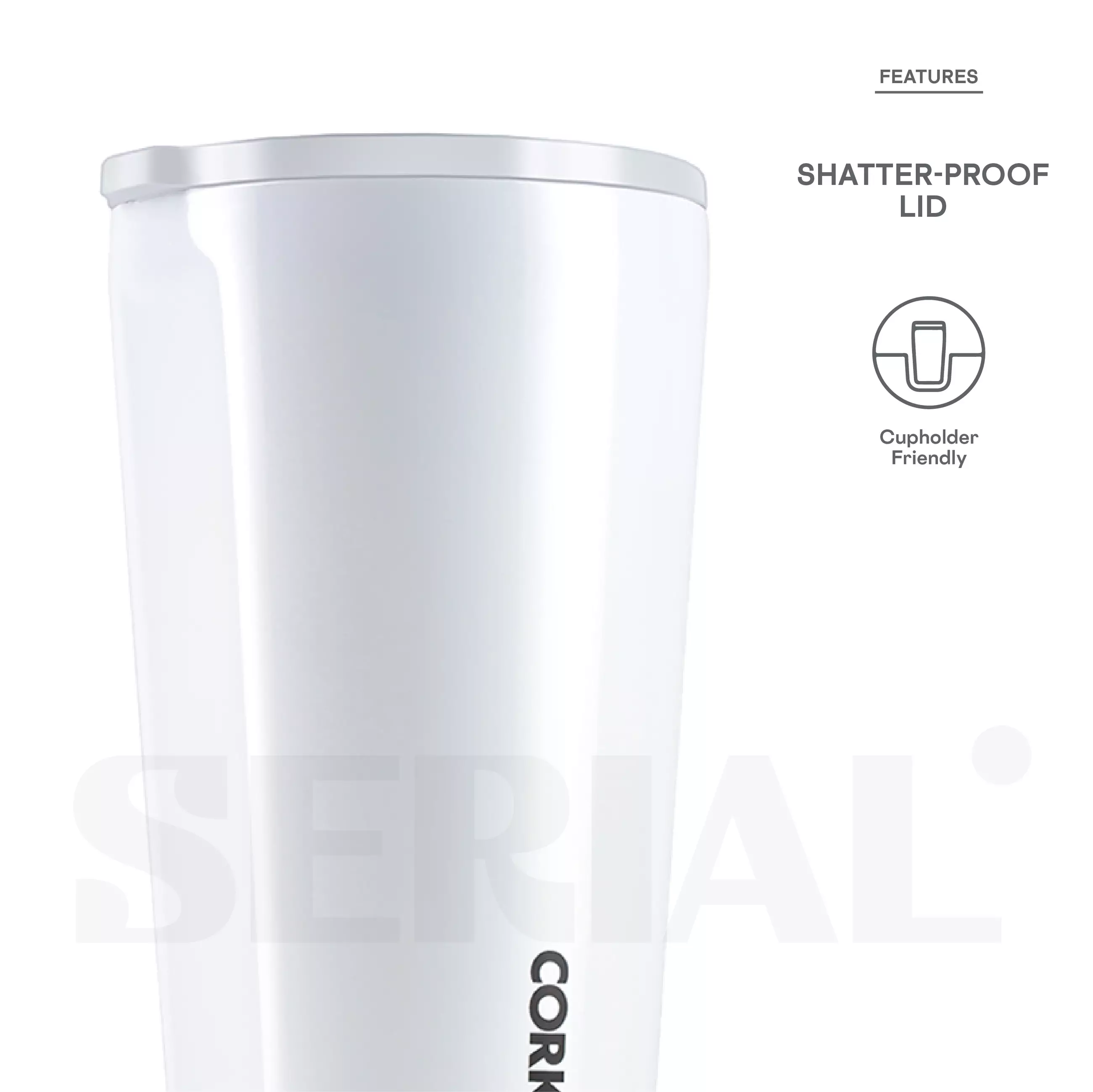 CORKCICLE® Tumbler 16oz - Dipped Modernist White