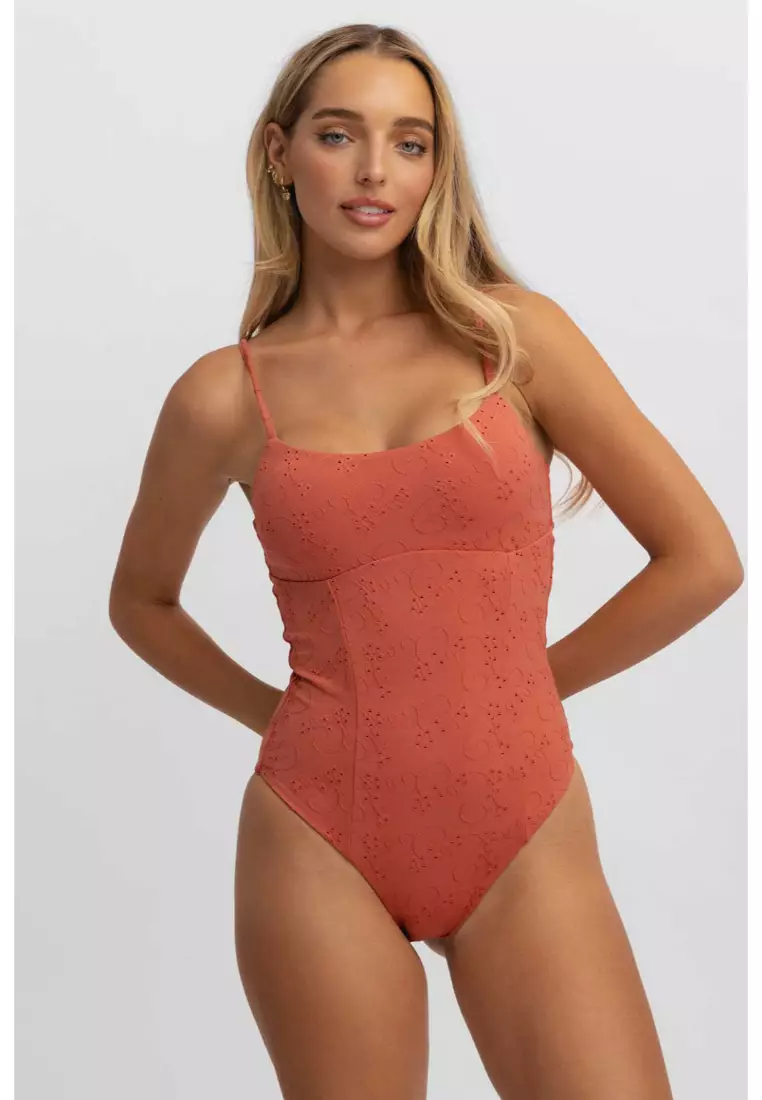 Payton One Piece Swimsuit / Spice Eyelet