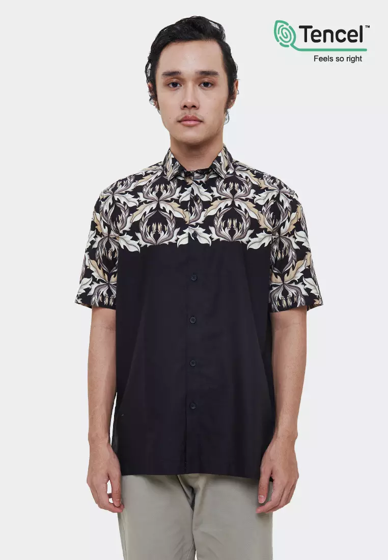 Manzone kemeja lengan pendek Konrad - black