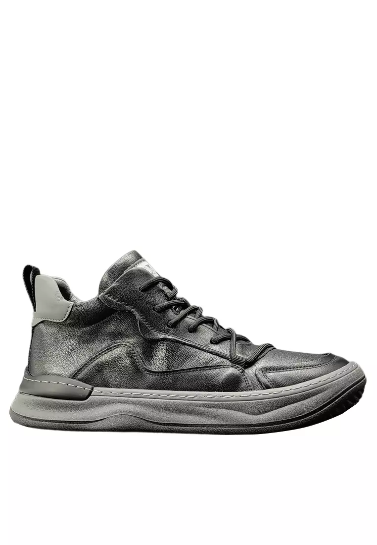 High Top Grain Leather Sneakers ALG9003